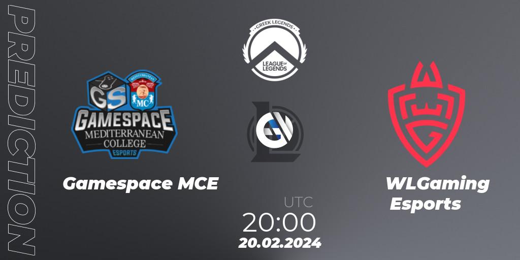 Prognoza Gamespace MCE - WLGaming Esports. 20.02.2024 at 20:00, LoL, GLL Spring 2024