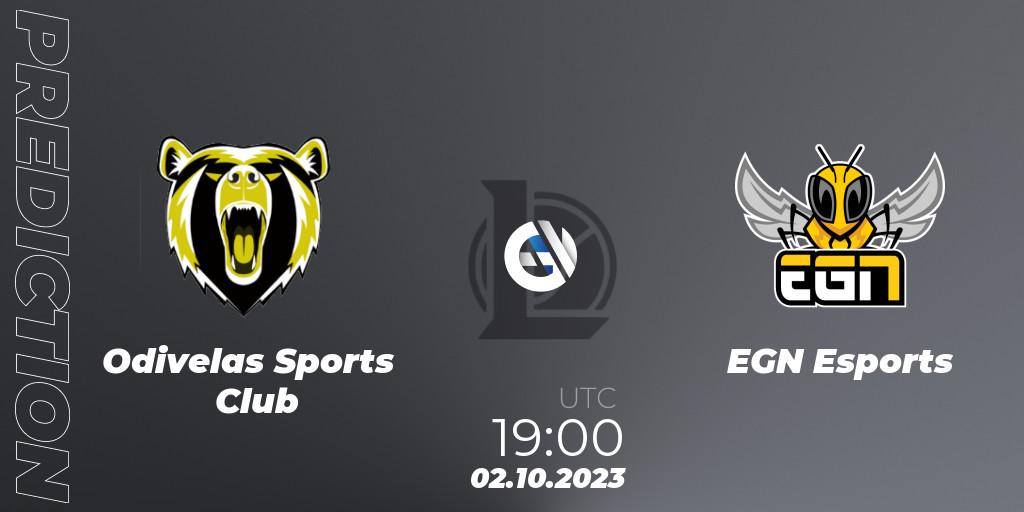 Prognoza Odivelas Sports Club - EGN Esports. 02.10.2023 at 19:00, LoL, Iberian Cup 2023