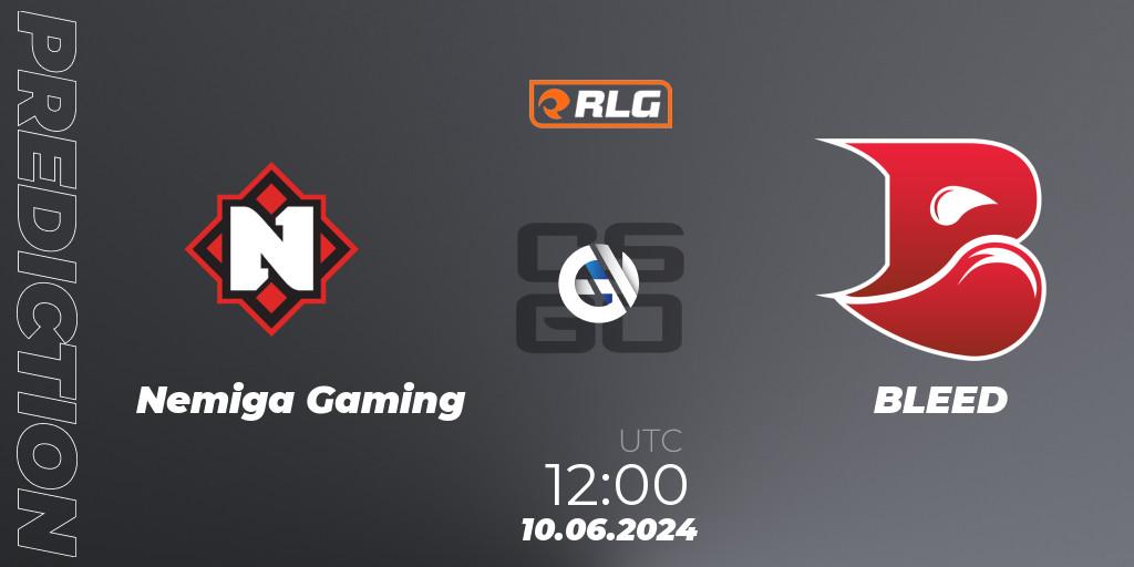 Prognoza Nemiga Gaming - BLEED. 10.06.2024 at 12:00, Counter-Strike (CS2), RES European Series #5