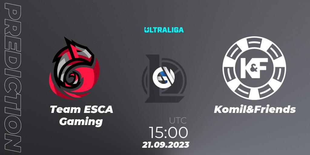 Prognoza Team ESCA Gaming - Komil&Friends. 21.09.23, LoL, Ultraliga Season 11 - Promotion