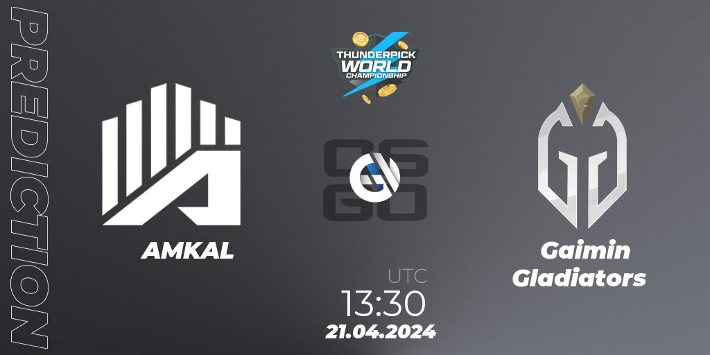 Prognoza AMKAL - Gaimin Gladiators. 21.04.24, CS2 (CS:GO), Thunderpick World Championship 2024: European Series #1