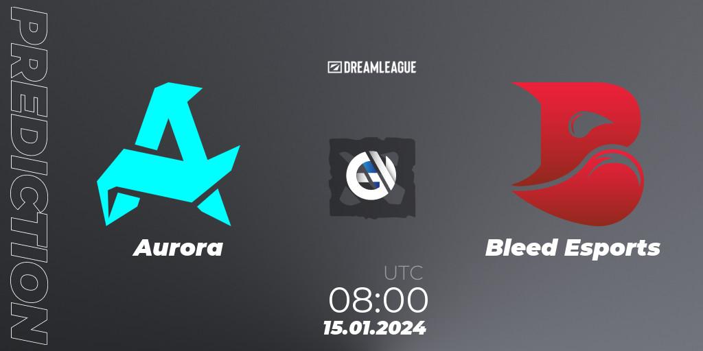 Prognoza Aurora - Bleed Esports. 15.01.2024 at 08:01, Dota 2, DreamLeague Season 22: Southeast Asia Closed Qualifier