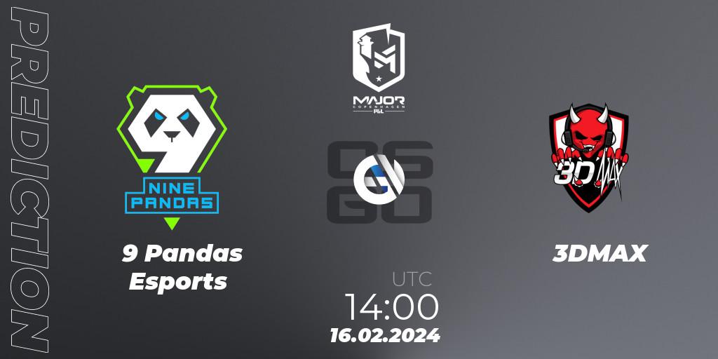 Prognoza 9 Pandas Esports - 3DMAX. 16.02.24, CS2 (CS:GO), PGL CS2 Major Copenhagen 2024 Europe RMR