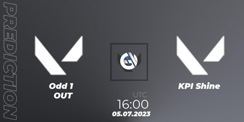 Prognoza Odd 1 OUT - KPI Shine. 05.07.2023 at 16:10, VALORANT, VCT 2023: Game Changers EMEA Series 2 - Group Stage