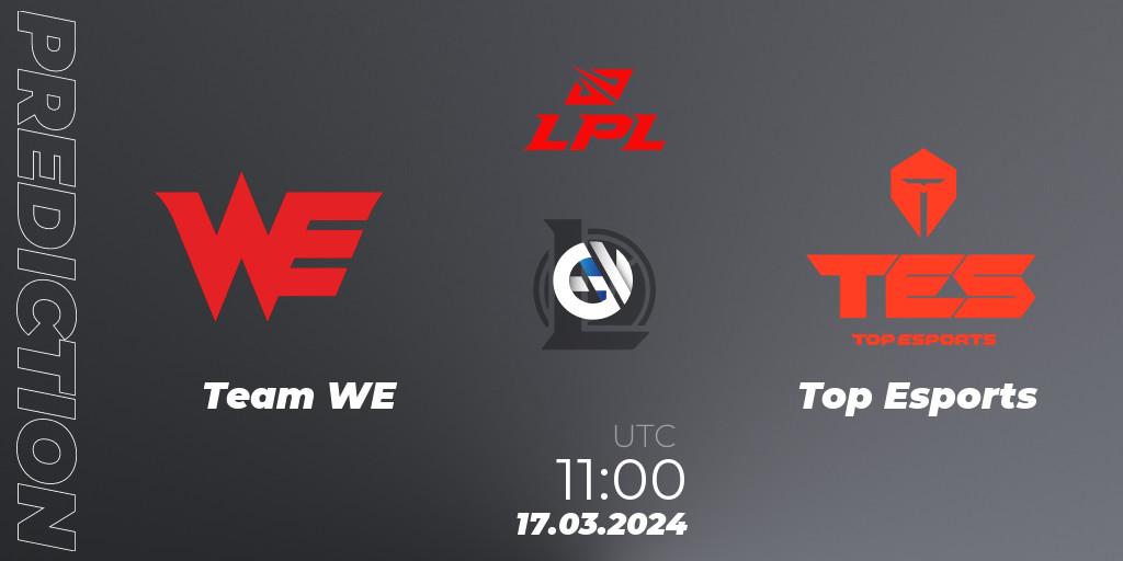 Prognoza Team WE - Top Esports. 17.03.24, LoL, LPL Spring 2024 - Group Stage