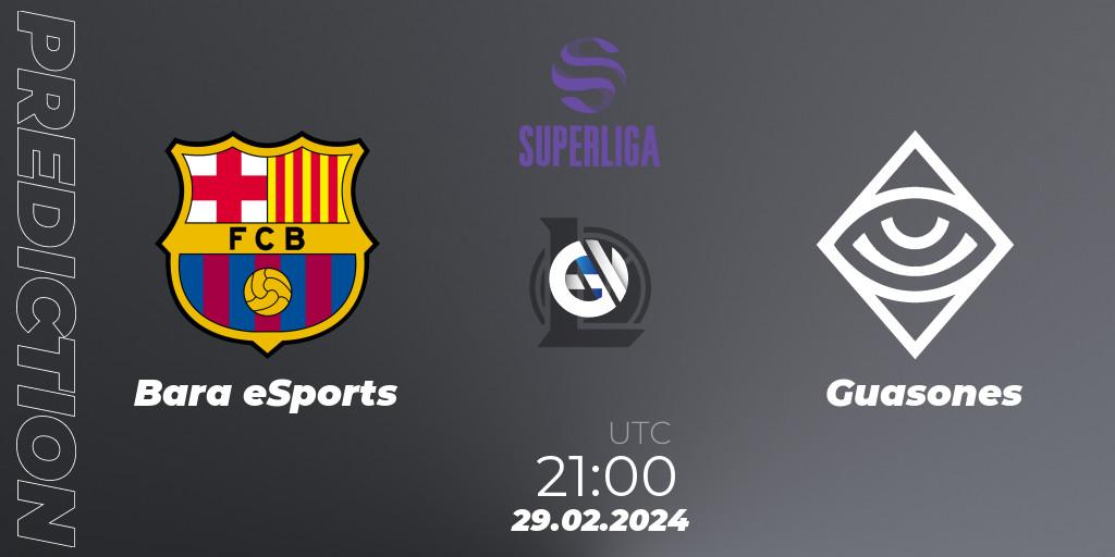 Prognoza Barça eSports - Guasones. 29.02.2024 at 21:00, LoL, Superliga Spring 2024 - Group Stage