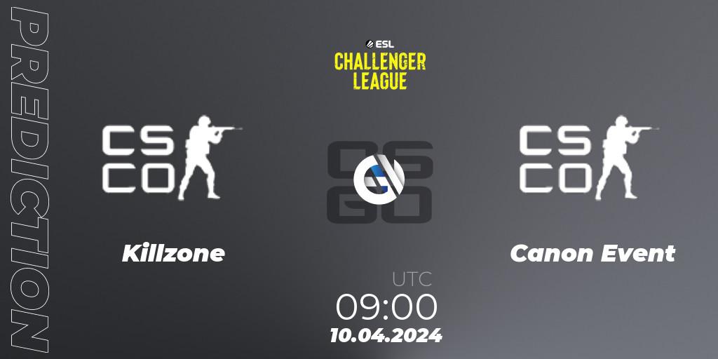 Prognoza Killzone - Canon Event. 10.04.2024 at 09:00, Counter-Strike (CS2), ESL Challenger League Season 47: Oceania