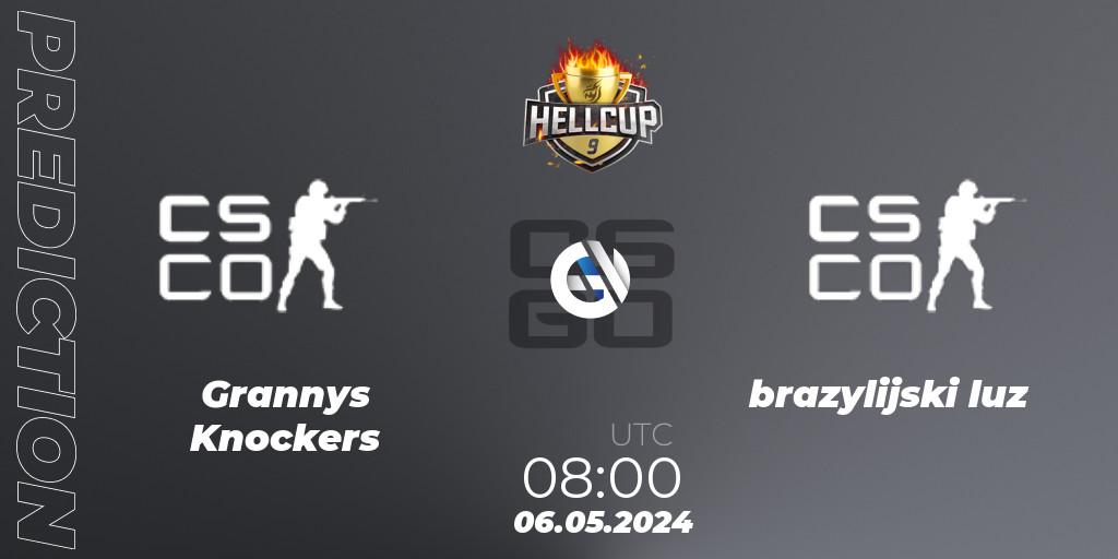 Prognoza Grannys Knockers - brazylijski luz. 06.05.2024 at 08:00, Counter-Strike (CS2), HellCup #9