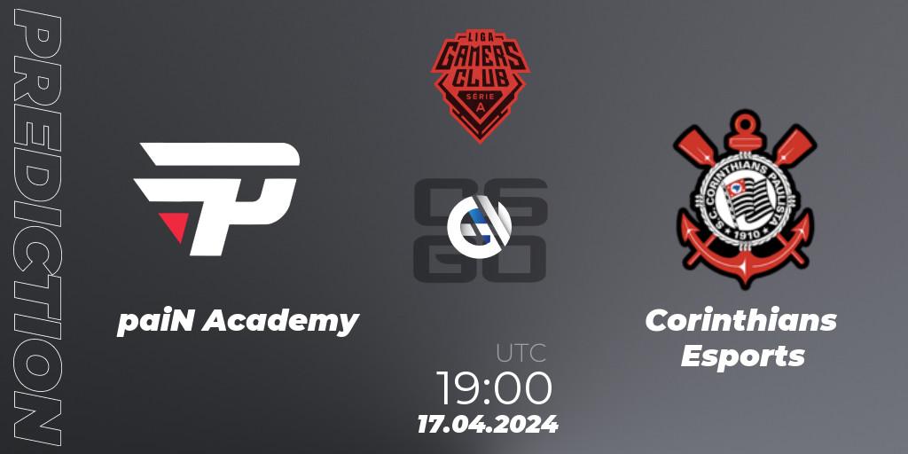 Prognoza paiN Academy - Corinthians Esports. 02.05.24, CS2 (CS:GO), Gamers Club Liga Série A: April 2024