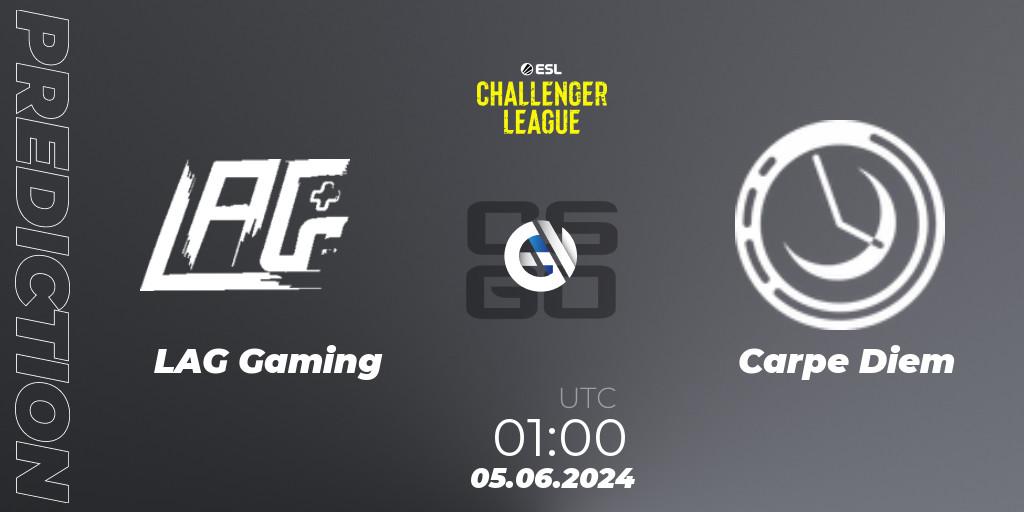 Prognoza LAG Gaming - Carpe Diem. 05.06.2024 at 02:00, Counter-Strike (CS2), ESL Challenger League Season 47: North America