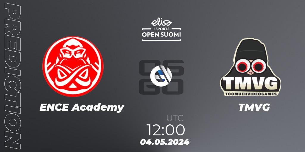 Prognoza ENCE Academy - TMVG. 04.05.2024 at 12:00, Counter-Strike (CS2), Elisa Open Suomi Season 6
