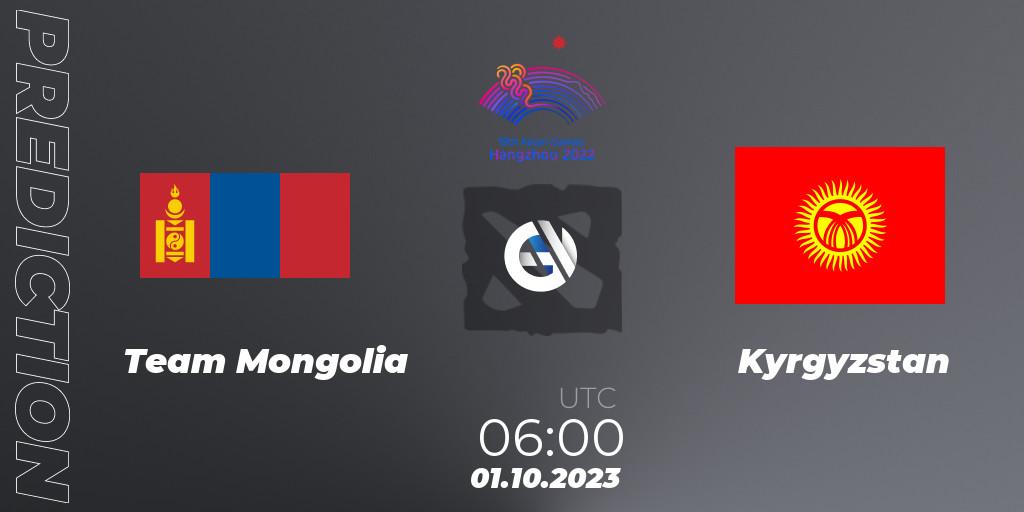 Prognoza Team Mongolia - Kyrgyzstan. 01.10.2023 at 06:00, Dota 2, 2022 Asian Games
