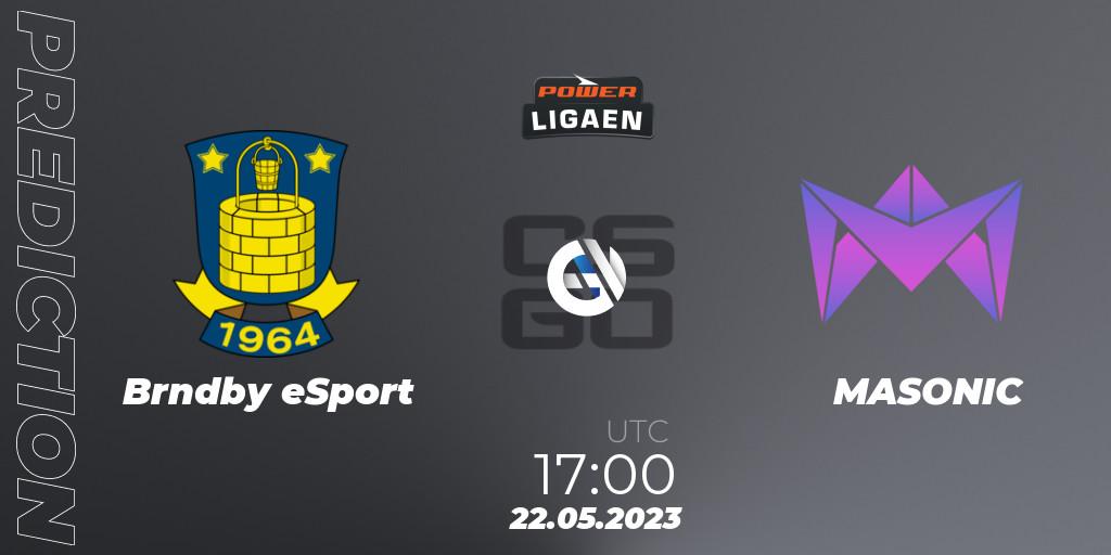 Prognoza Brøndby eSport - MASONIC. 22.05.2023 at 17:00, Counter-Strike (CS2), Dust2.dk Ligaen Season 23