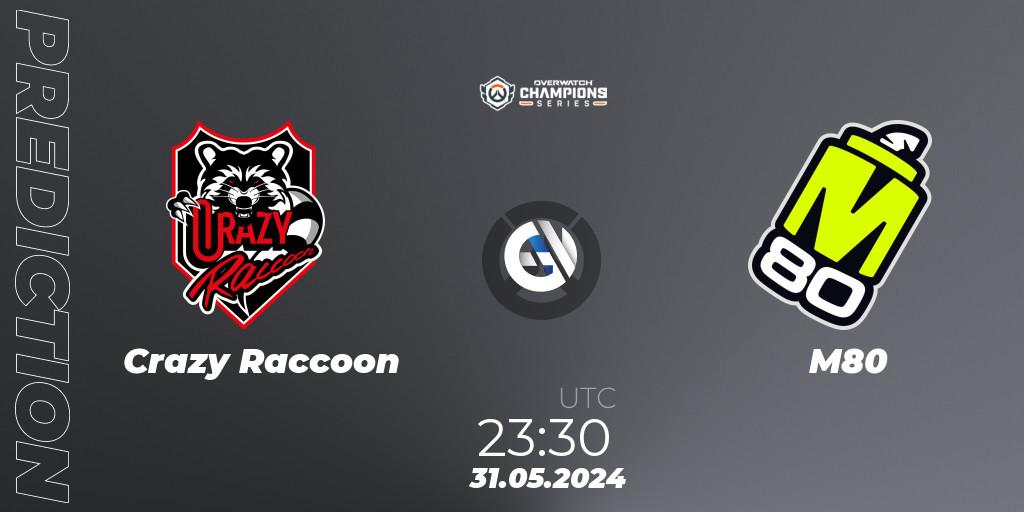 Prognoza Crazy Raccoon - M80. 31.05.2024 at 23:30, Overwatch, Overwatch Champions Series 2024 Major
