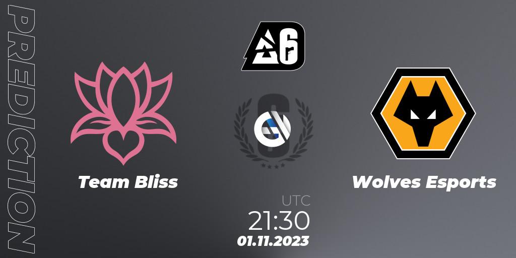 Prognoza Team Bliss - Wolves Esports. 01.11.2023 at 21:40, Rainbow Six, BLAST Major USA 2023