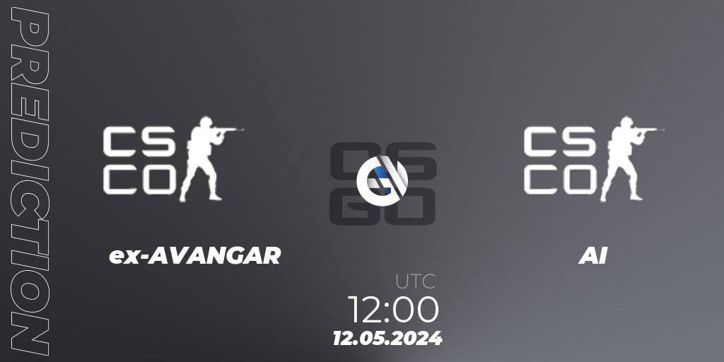 Prognoza ex-AVANGAR - AI. 12.05.2024 at 12:50, Counter-Strike (CS2), 1xBet QRK Cup 2024