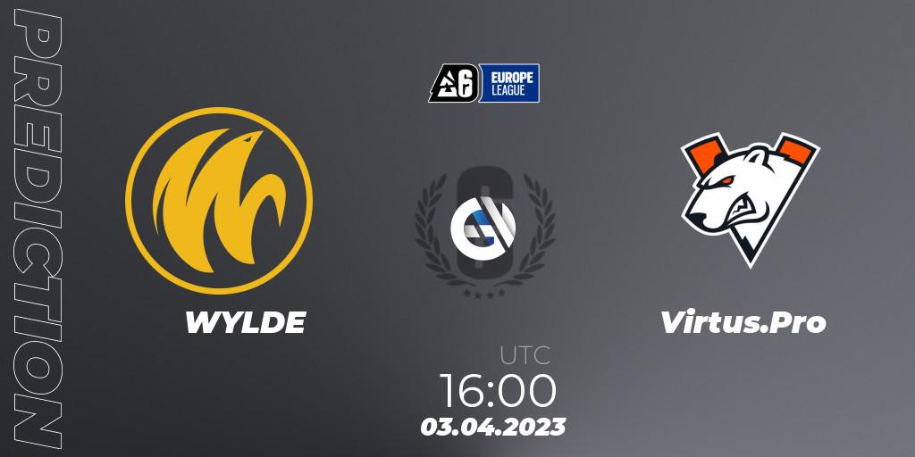 Prognoza WYLDE - Virtus.Pro. 03.04.2023 at 16:00, Rainbow Six, Europe League 2023 - Stage 1