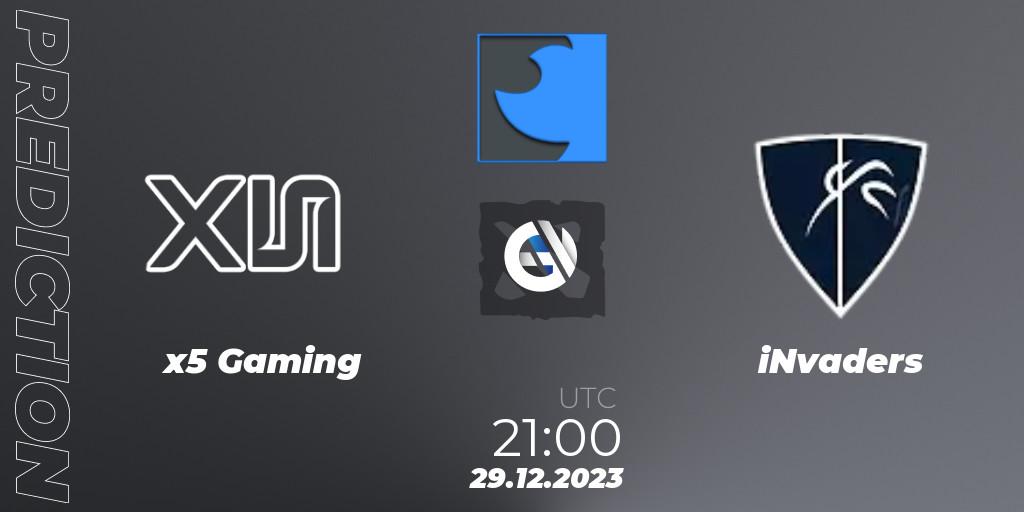 Prognoza x5 Gaming - iNvaders. 29.12.2023 at 21:15, Dota 2, FastInvitational DotaPRO Season 2