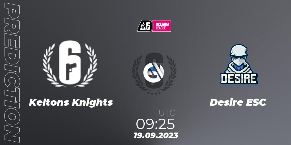 Prognoza Keltons Knights - Desire ESC. 19.09.23, Rainbow Six, Oceania League 2023 - Stage 2