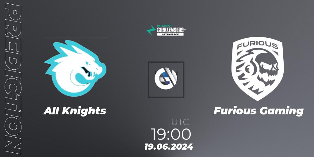 Prognoza All Knights - Furious Gaming. 19.06.2024 at 19:00, VALORANT, VALORANT Challengers 2024 LAS: Split 2
