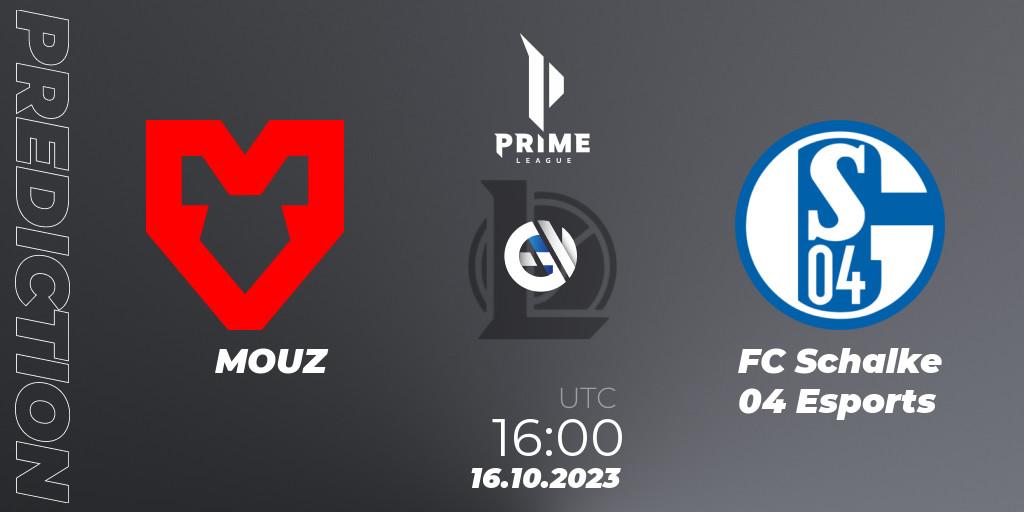 Prognoza MOUZ - FC Schalke 04 Esports. 16.10.23, LoL, Prime League Pokal 2023