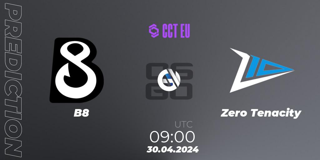 Prognoza B8 - Zero Tenacity. 30.04.2024 at 09:00, Counter-Strike (CS2), CCT Season 2 Europe Series 2 