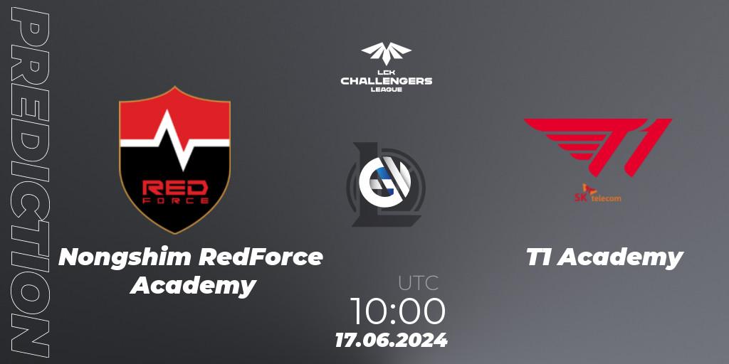 Prognoza Nongshim RedForce Academy - T1 Academy. 17.06.2024 at 10:00, LoL, LCK Challengers League 2024 Summer - Group Stage