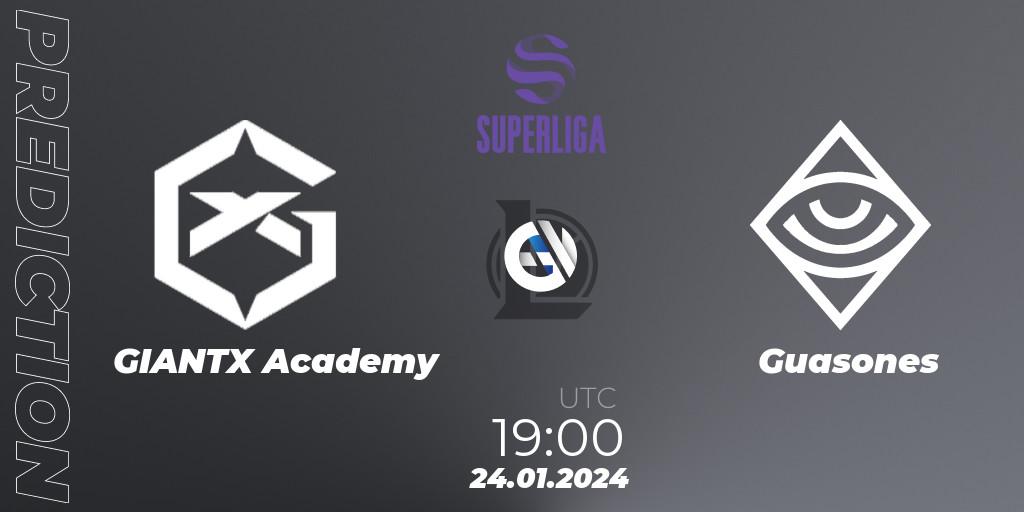 Prognoza GIANTX Academy - Guasones. 24.01.24, LoL, Superliga Spring 2024 - Group Stage