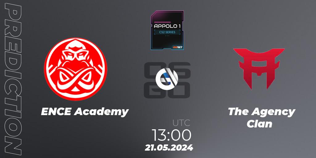 Prognoza ENCE Academy - The Agency Clan. 21.05.2024 at 13:00, Counter-Strike (CS2), Appolo1 Series: Phase 2