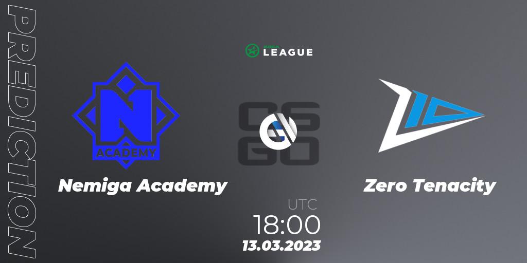 Prognoza Nemiga Academy - Zero Tenacity. 13.03.23, CS2 (CS:GO), ESEA Season 44: Main Division - Europe