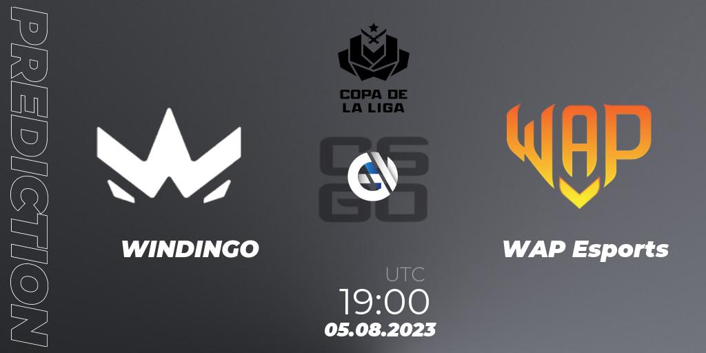 Prognoza WINDINGO - WAP Esports. 07.08.2023 at 20:00, Counter-Strike (CS2), La Copa de La Liga 2023