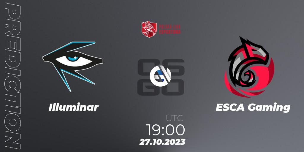 Prognoza Illuminar - ESCA Gaming. 27.10.23, CS2 (CS:GO), Polska Liga Esportowa 2023: Split #3