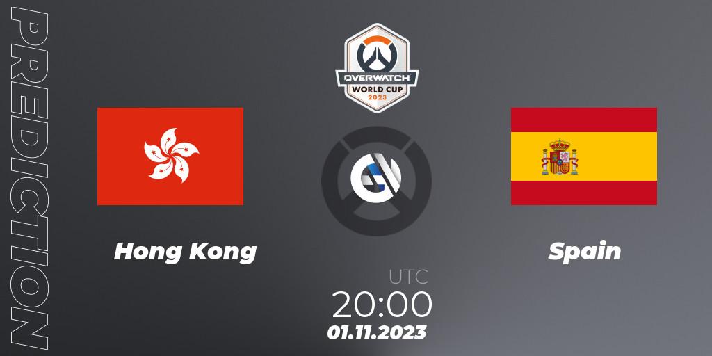Prognoza Hong Kong - Spain. 01.11.23, Overwatch, Overwatch World Cup 2023