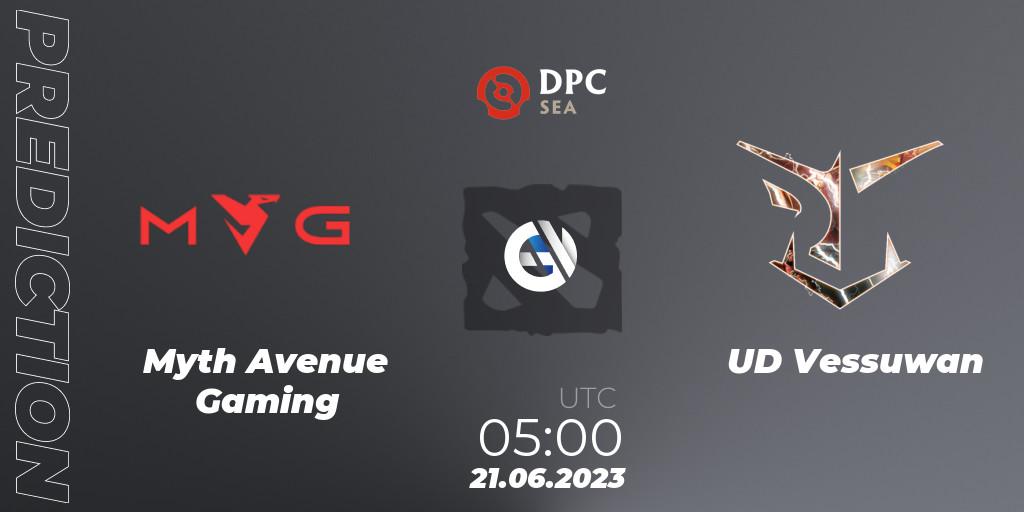 Prognoza Myth Avenue Gaming - UD Vessuwan. 21.06.23, Dota 2, DPC 2023 Tour 3: SEA Division II (Lower)