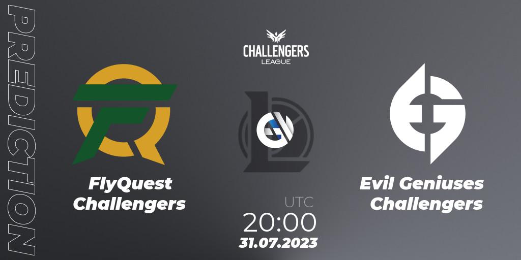 Prognoza FlyQuest Challengers - Evil Geniuses Challengers. 31.07.23, LoL, North American Challengers League 2023 Summer - Playoffs