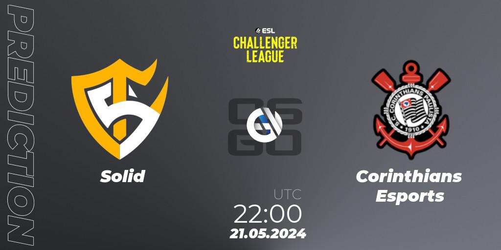 Prognoza Solid - Corinthians Esports. 21.05.2024 at 22:00, Counter-Strike (CS2), ESL Challenger League Season 47: South America
