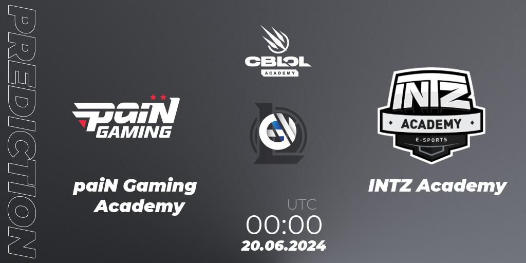 Prognoza paiN Gaming Academy - INTZ Academy. 20.06.2024 at 00:00, LoL, CBLOL Academy 2024