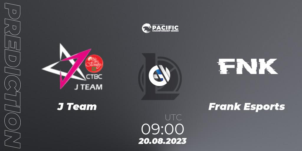 Prognoza J Team - Frank Esports. 20.08.2023 at 09:00, LoL, PACIFIC Championship series Playoffs