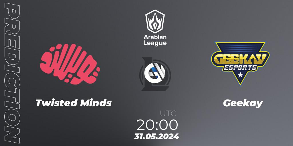 Prognoza Twisted Minds - Geekay. 31.05.2024 at 20:00, LoL, Arabian League Summer 2024