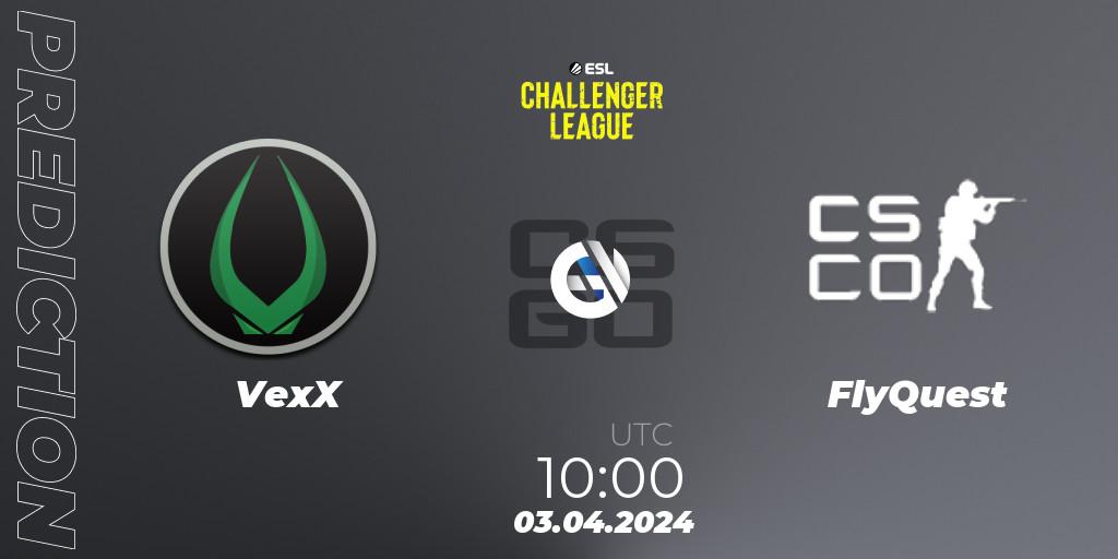 Prognoza VexX - FlyQuest. 03.04.2024 at 09:50, Counter-Strike (CS2), ESL Challenger League Season 47: Oceania
