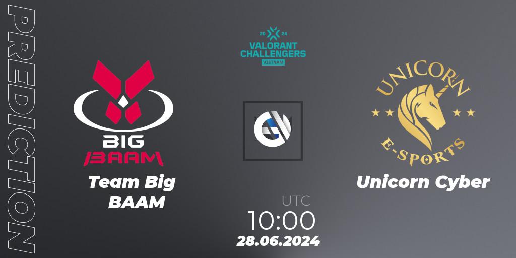 Prognoza Team Big BAAM - Unicorn Cyber. 28.06.2024 at 10:00, VALORANT, VALORANT Challengers 2024: Vietnam Split 2