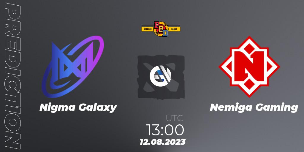 Prognoza Nigma Galaxy - Nemiga Gaming. 12.08.2023 at 13:01, Dota 2, BetBoom Dacha - Online Stage