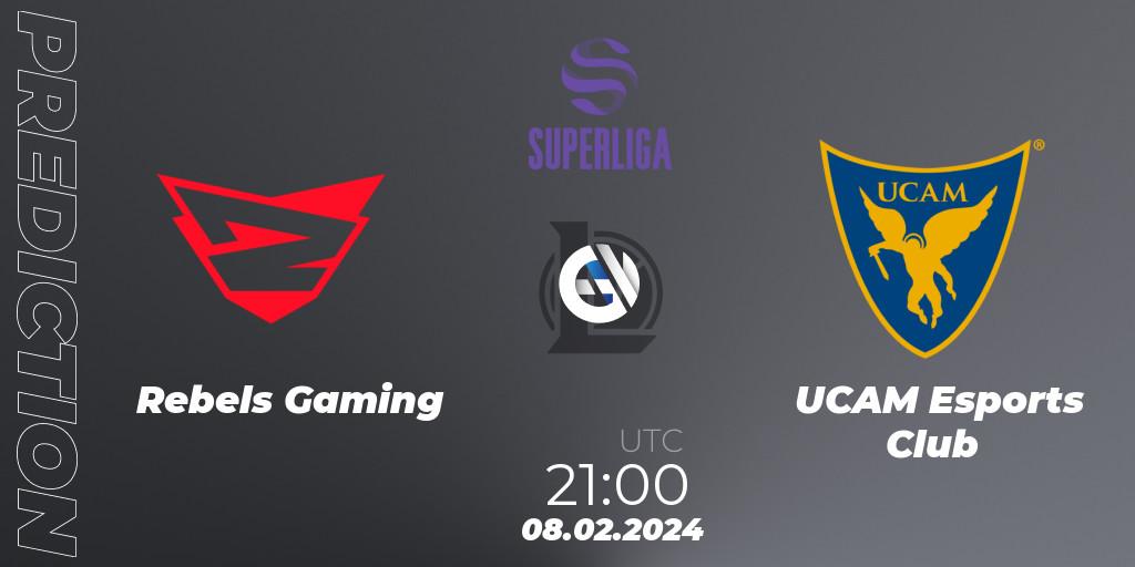Prognoza Rebels Gaming - UCAM Esports Club. 08.02.2024 at 21:00, LoL, Superliga Spring 2024 - Group Stage
