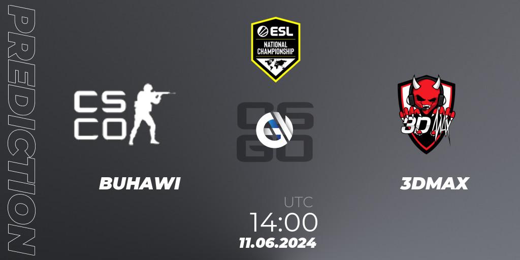 Prognoza Buhawi - 3DMAX. 11.06.2024 at 14:25, Counter-Strike (CS2), ESL Pro League Season 20: European Conference