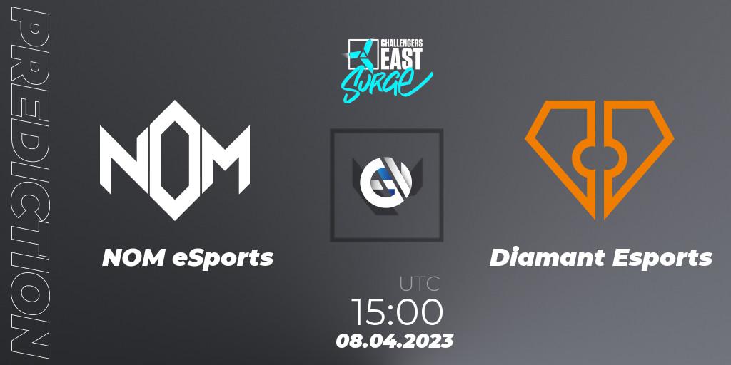Prognoza NOM eSports - Diamant Esports. 08.04.23, VALORANT, VALORANT Challengers East: Surge - Split 2 - Regular Season