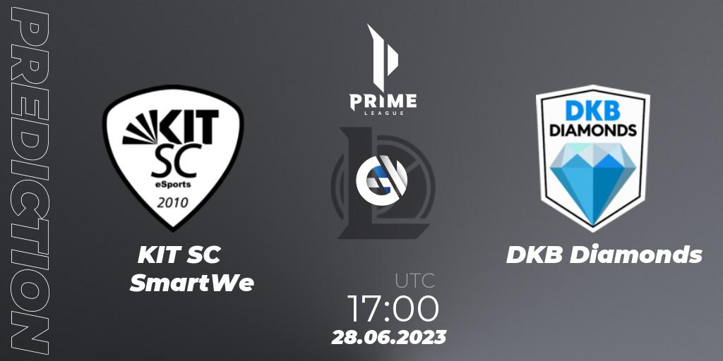 Prognoza KIT SC SmartWe - DKB Diamonds. 28.06.2023 at 17:00, LoL, Prime League 2nd Division Summer 2023