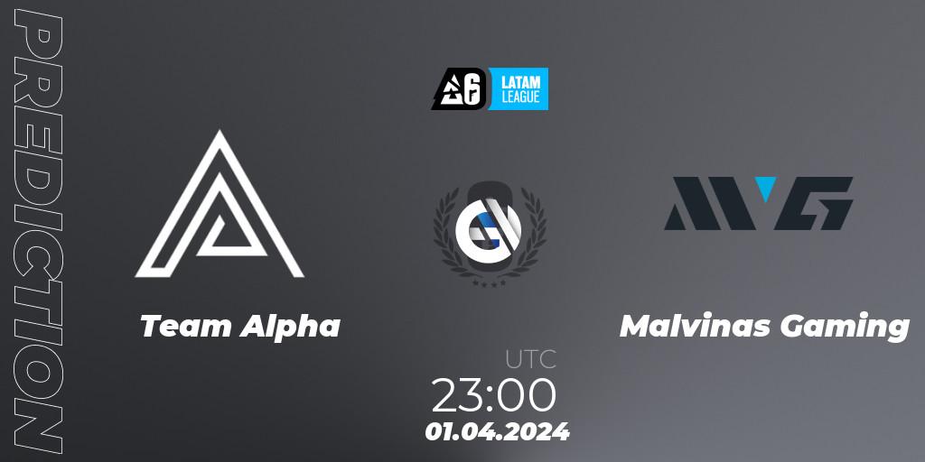 Prognoza Team Alpha - Malvinas Gaming. 01.04.24, Rainbow Six, LATAM League 2024 - Stage 1: LATAM South