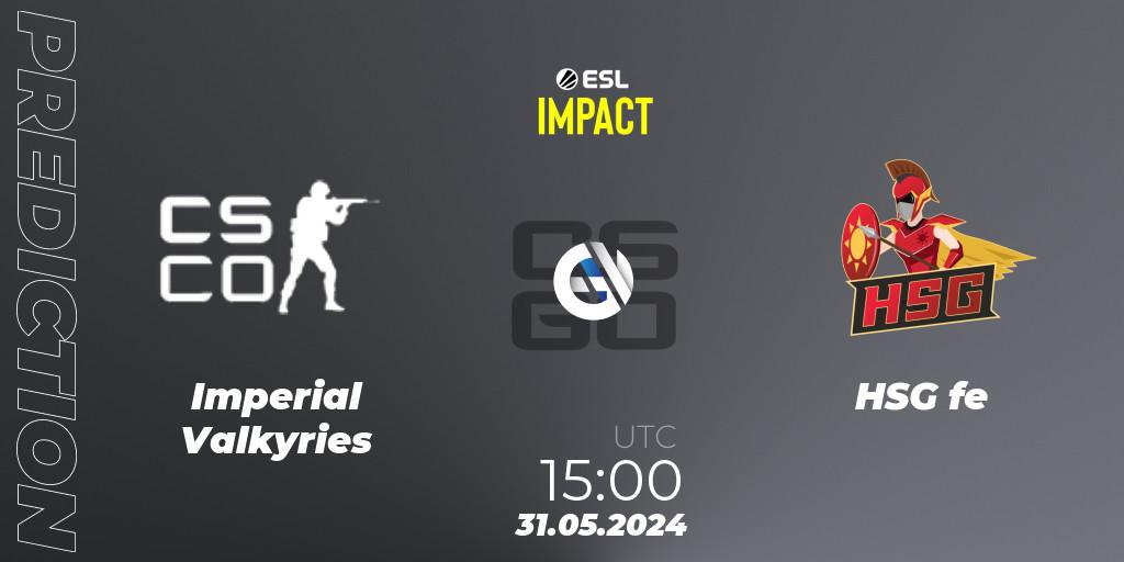Prognoza Imperial Valkyries - HSG fe. 31.05.2024 at 15:00, Counter-Strike (CS2), ESL Impact League Season 5 Finals