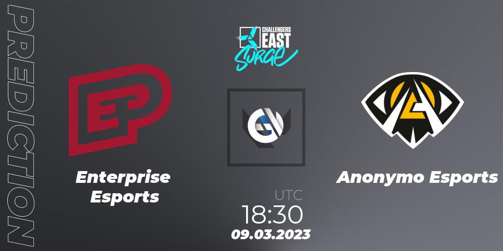 Prognoza Enterprise Esports - Anonymo Esports. 09.03.2023 at 18:30, VALORANT, VALORANT Challengers 2023 East: Surge Split 1