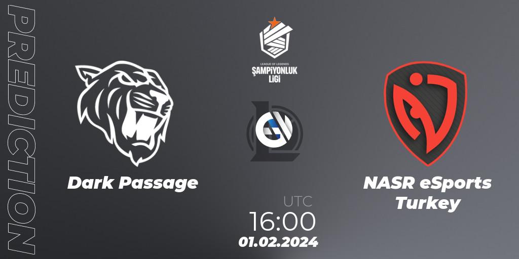 Prognoza Dark Passage - NASR eSports Turkey. 01.02.2024 at 16:00, LoL, TCL Winter 2024